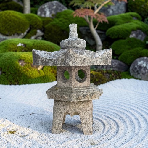 Alte japanische steinlaterne - alte,